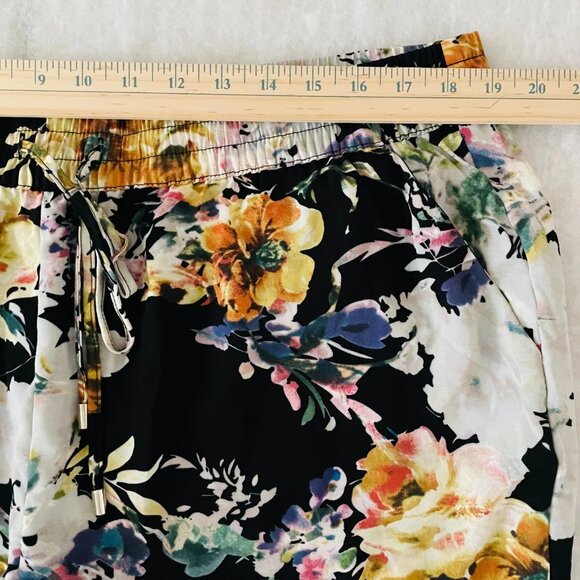 Buffalo David Bitton Womens Black Drawstring Waist Floral Jogger Pants Size XXL - Picture 6 of 10